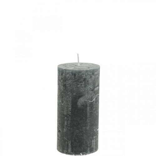 Candele a colonna antracite tinta unita 50×100mm 4pz