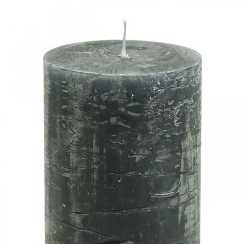 Prodotto Candele in tinta unita Candele a colonna antracite 60×100 mm 4 pz