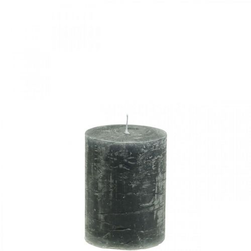 Prodotto Candele in tinta unita Candele a colonna antracite 60×100 mm 4 pz