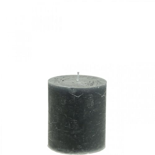Candele in tinta unita Candele a colonna antracite 70×80 mm 4 pz