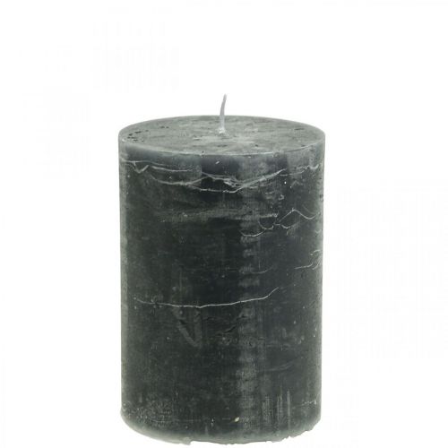 Candele tinta unita candele pilastro antracite 85×120mm 2pz