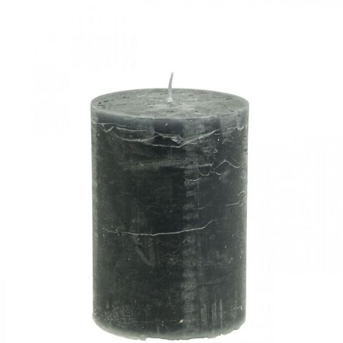 Prodotto Candele in tinta unita Candele a colonna antracite 85×120mm 2pz