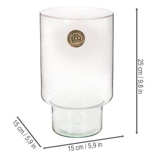 Contenitore cilindrico in vetro Eco Glass da 25 cm | Floristik24.it