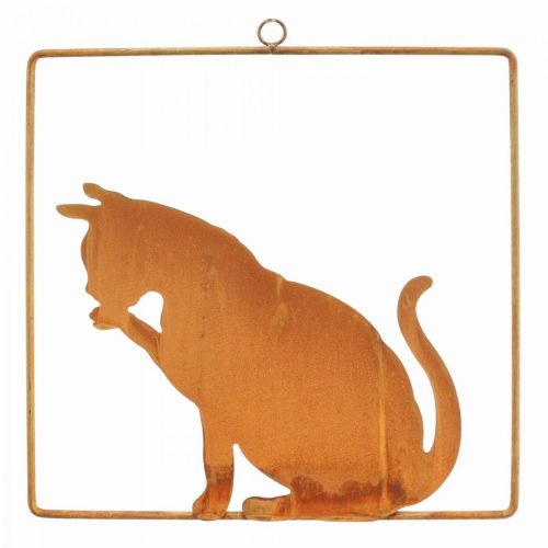 Floristik24 Decorazione patinata decorazione gatto ruggine da appendere 24,5 cm