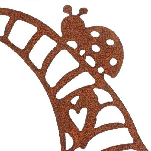Floristik24 Gnomo decorativo patinato Supporto decorativo in metallo H43 cm