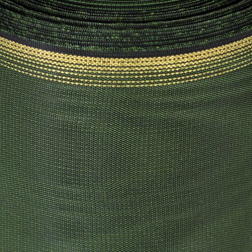 Elegante nastro a corona moiré verde scuro, 125 mm con bordo in perle dorate, nastro da lutto, decorazione per matrimonio, nastro a fiocco | Floristik24.it