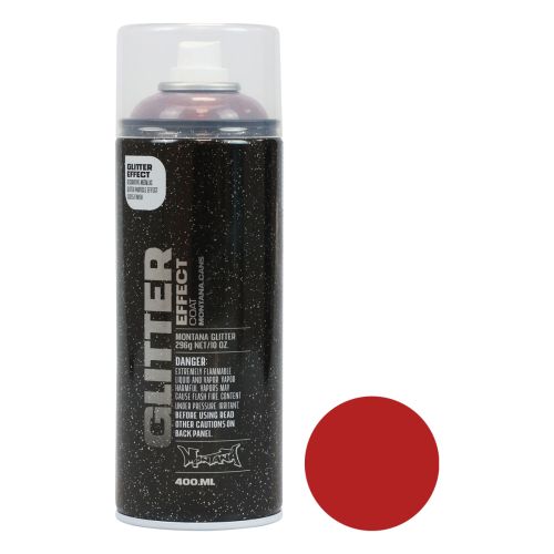 Floristik24 Glitter Spray Rosso Montana Glitter Spray Rosso Natale 400ml