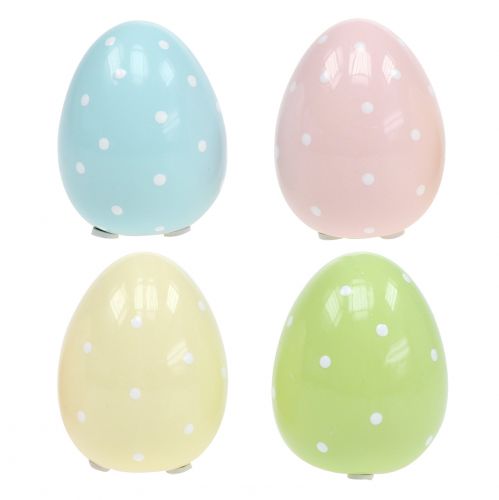 Floristik24 Uovo in ceramica 6,5 cm assortito 4 pezzi