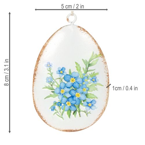 Prodotto Uova di Pasqua con fiori primaverili, ideali per bouquet pasquali o finestre, 8 cm, 8 pezzi