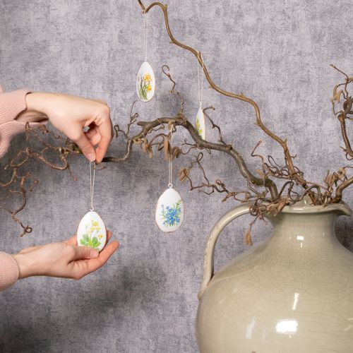 Prodotto Uova di Pasqua con fiori primaverili, ideali per bouquet pasquali o finestre, 8 cm, 8 pezzi