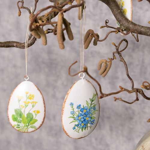 Prodotto Uova di Pasqua con fiori primaverili, ideali per bouquet pasquali o finestre, 8 cm, 8 pezzi