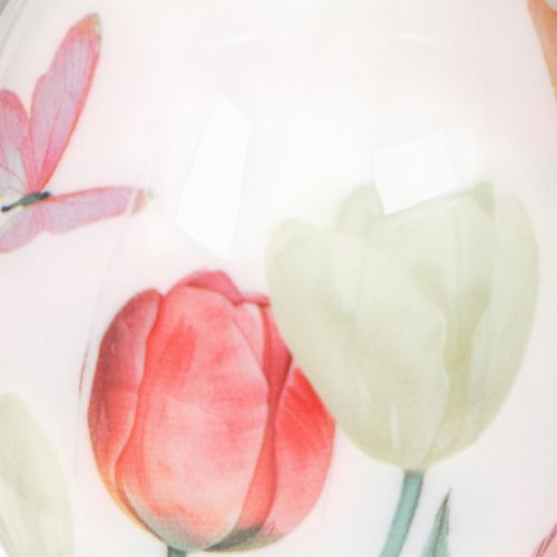 Prodotto Decorazione per uova di Pasqua, motivo tulipano con nastro per appendere e decorazione primaverile, 6 cm, 12 pezzi