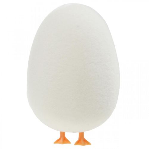Prodotto Uovo decorativo con gambe Crema per uova di Pasqua Divertente decorazione pasquale H13cm 4 pezzi