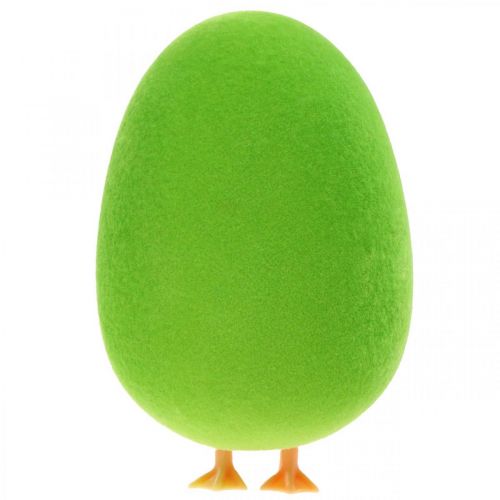 Prodotto Decorazione pasquale a forma di uovo con zampe Decorazione pasquale a forma di uovo verde H13cm 4 pezzi