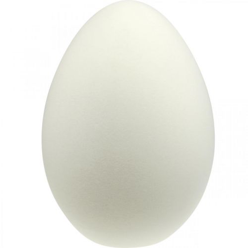 Uovo di Pasqua grande crema decorativo uovo floccato decorazione vetrina 40 cm