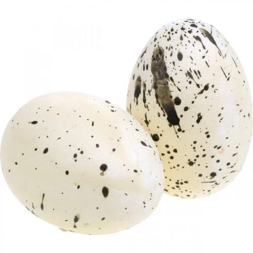 Uovo decorativo con piuma Uova di Pasqua artificiali Decorazione pasquale H6cm 6 pezzi