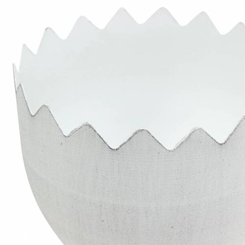 Floristik24 Vaso di Pasqua Uovo con gambe Bianco Ø13cm H21cm