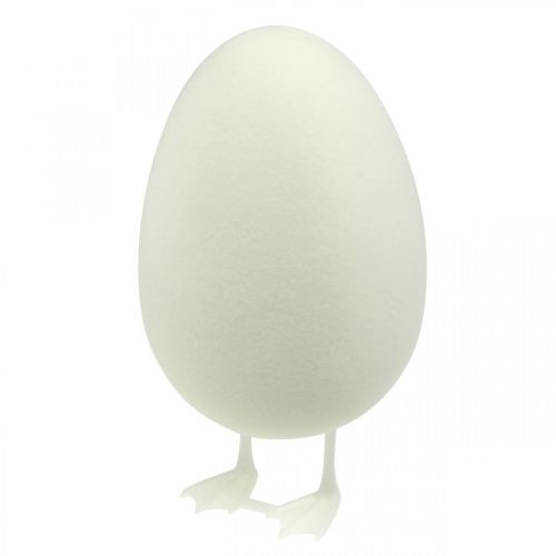 Prodotto Uovo decorativo con gambe Bianco d&#39;uovo di Pasqua Decorazione da tavola Figura di Pasqua H25cm