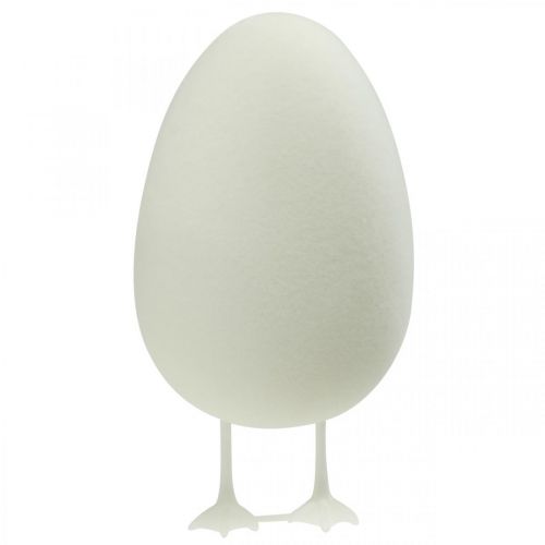 Prodotto Uovo decorativo con gambe Bianco d&#39;uovo di Pasqua Decorazione da tavola Figura di Pasqua H25cm