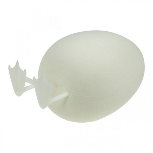 Prodotto Uovo decorativo con gambe Bianco d&#39;uovo di Pasqua Decorazione da tavola Figura di Pasqua H25cm