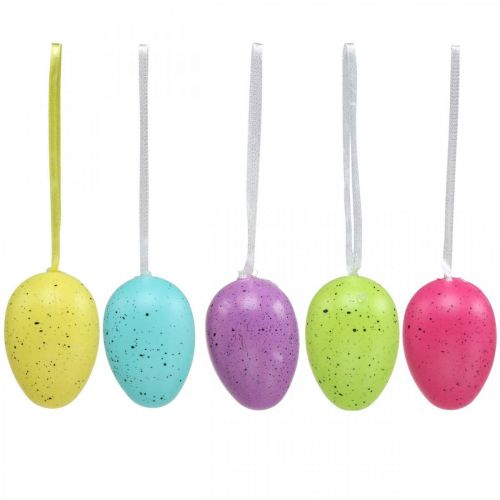 Floristik24 Uovo di Pasqua da appendere Uovo di plastica colori assortiti H6cm 12 pezzi