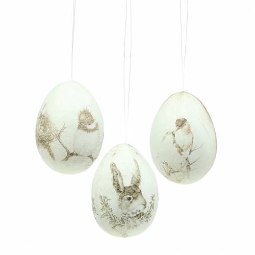 Floristik24 Motivo vintage a uovo da appendere 8 cm 6 pezzi