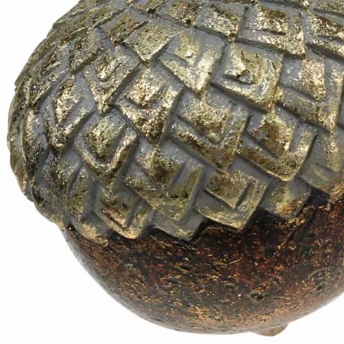 Floristik24 Ghianda decorativa da appendere dorata Ø5,8cm H7,9cm