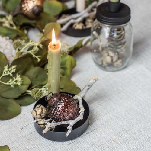 Floristik24 Coni decorativi marroni in vetro ghianda per appendere la decorazione dell'avvento 5,5×8 cm 12 pezzi