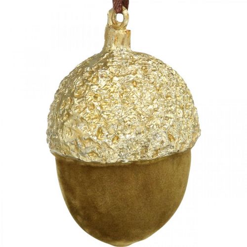 Prodotto Ghiande da appendere, Avvento, decorazione per albero, decorazione autunnale H6,5cm Ø4cm 6 pz