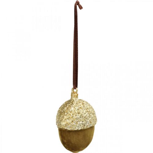 Prodotto Ghiande da appendere, Avvento, decorazione per albero, decorazione autunnale H6,5cm Ø4cm 6 pz