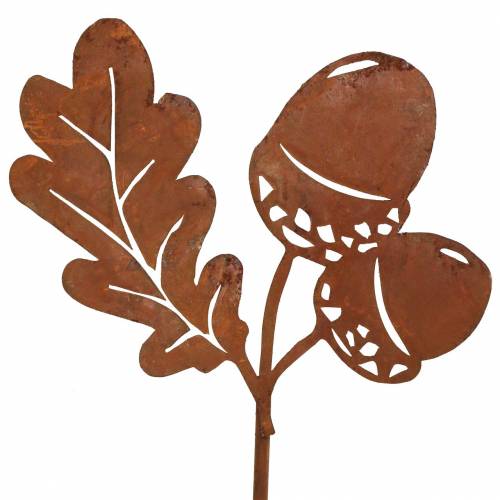 Prodotto Ghiande da giardino con patina fogliare in metallo H19cm 6 pz