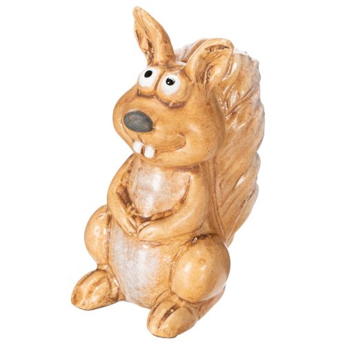 Statuetta di scoiattolo seduto per decorazioni autunnali, 10 cm | Floristik24.it