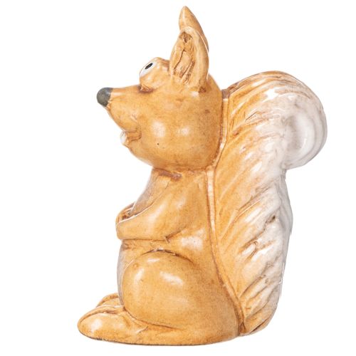 Statuetta di scoiattolo seduto per decorazioni autunnali, 10 cm | Floristik24.it