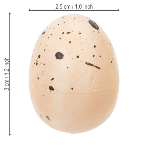 Prodotto Uova di Pasqua decorative con superficie screziata per composizioni primaverili, 3 cm, 24 pezzi