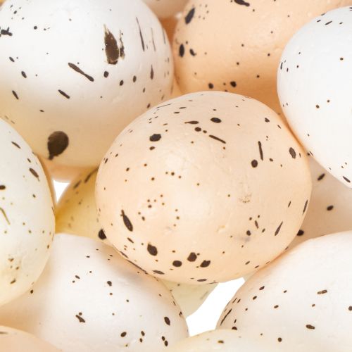 Prodotto Uova di Pasqua decorative con superficie screziata per composizioni primaverili, 3 cm, 24 pezzi