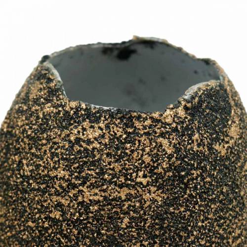 Floristik24 Fioriera uovo con gambe guscio d&#39;uovo marrone oro 13 cm 4 pezzi