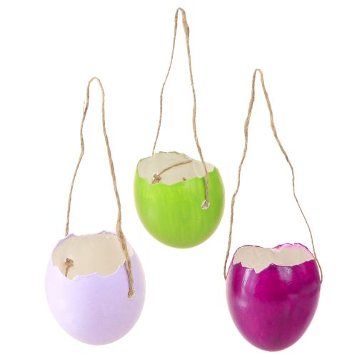 Floristik24 Uova di Pasqua decorative a guscio d&#39;uovo da appendere colorate Ø3,5 cm 12 pz