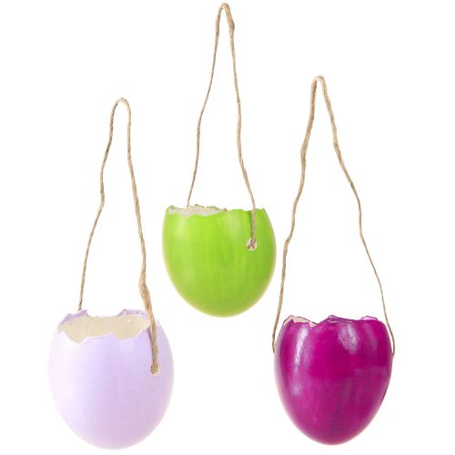 Prodotto Uova di Pasqua decorative a guscio d&#39;uovo da appendere colorate Ø3,5 cm 12 pz