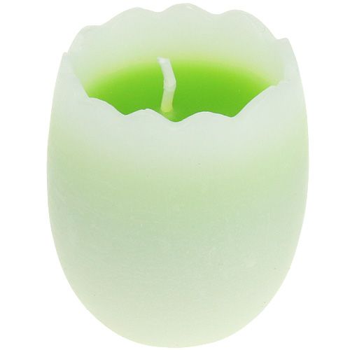 Floristik24 Candela uovo verde 5,5 cm 3 pezzi