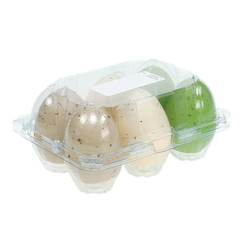 Floristik24 Candele uovo 3 colori 6,5 cm 6 pezzi
