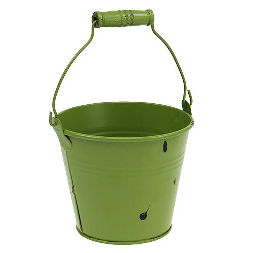 Floristik24 Secchio verde Ø12cm H10cm aspetto antico