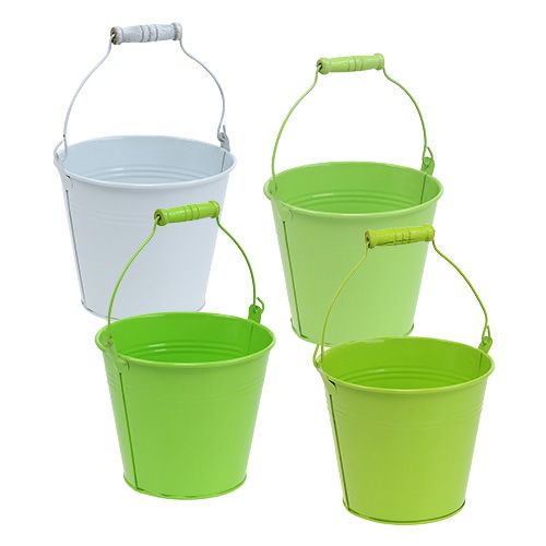 Floristik24 Secchio mix verde Ø14cm H12cm 6pz