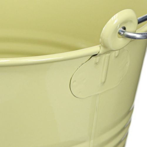 Prodotto Vaso da fiori in metallo a secchiello verde-giallo 26x22,5x23 cm 6 l