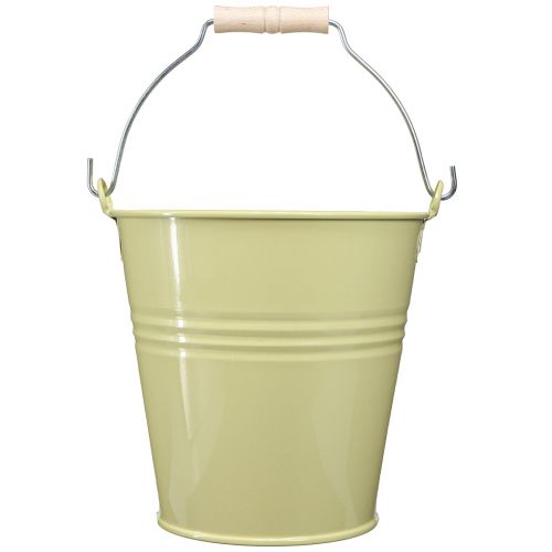 Prodotto Vaso da fiori in metallo a secchiello verde-giallo 26x22,5x23 cm 6 l
