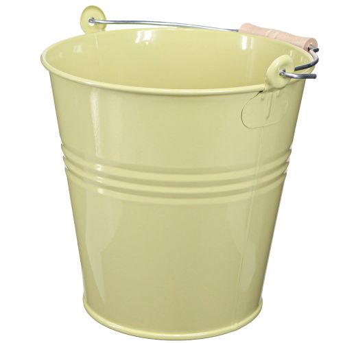Prodotto Vaso da fiori in metallo a secchiello verde-giallo 26x22,5x23 cm 6 l