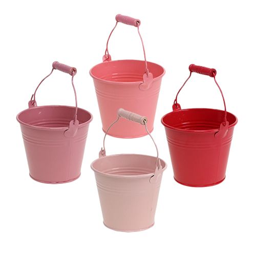 Floristik24 Secchio rosa mix Ø10cm H8cm 10 pezzi