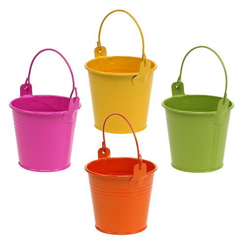 Secchiello colorato Ø8cm H7,5cm 12 pezzi