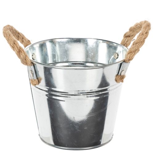 Secchio con manici in corda Ø14cm H12cm acquistare | Floristik24.it