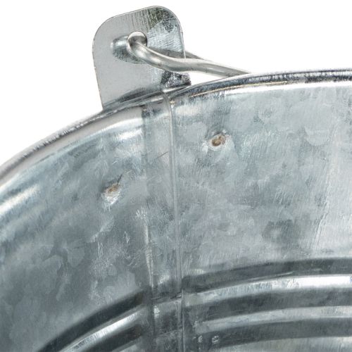 Secchio Ø14cm H12cm 6 pezzi. Zinco, lucido | Floristik24.it