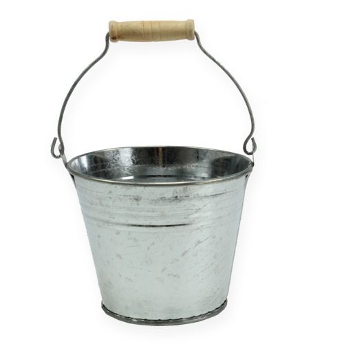 Floristik24 Secchio Ø10cm H8cm 10 pz. Zinco lucido